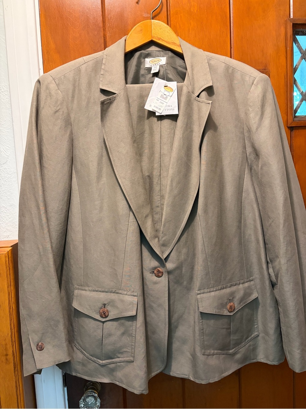 Talbots Suit Linen Silk Blend 65/35 24W